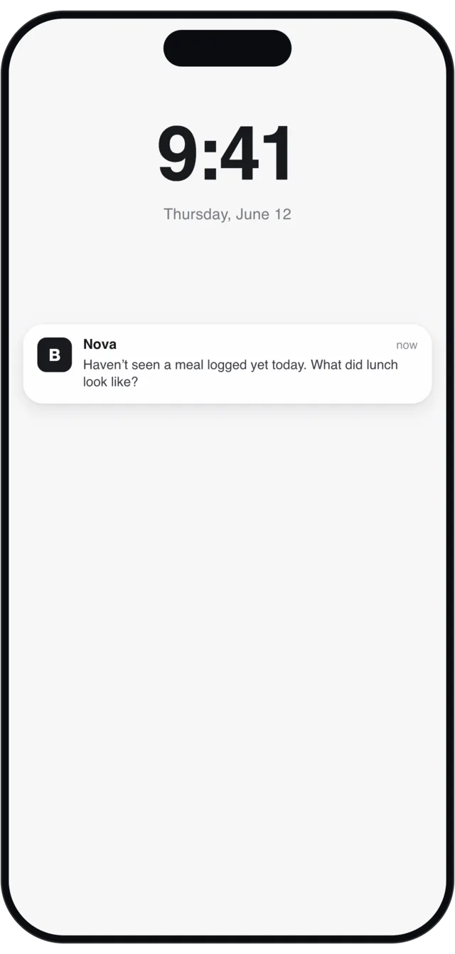 BLTBDY coach push notification on a lock screen