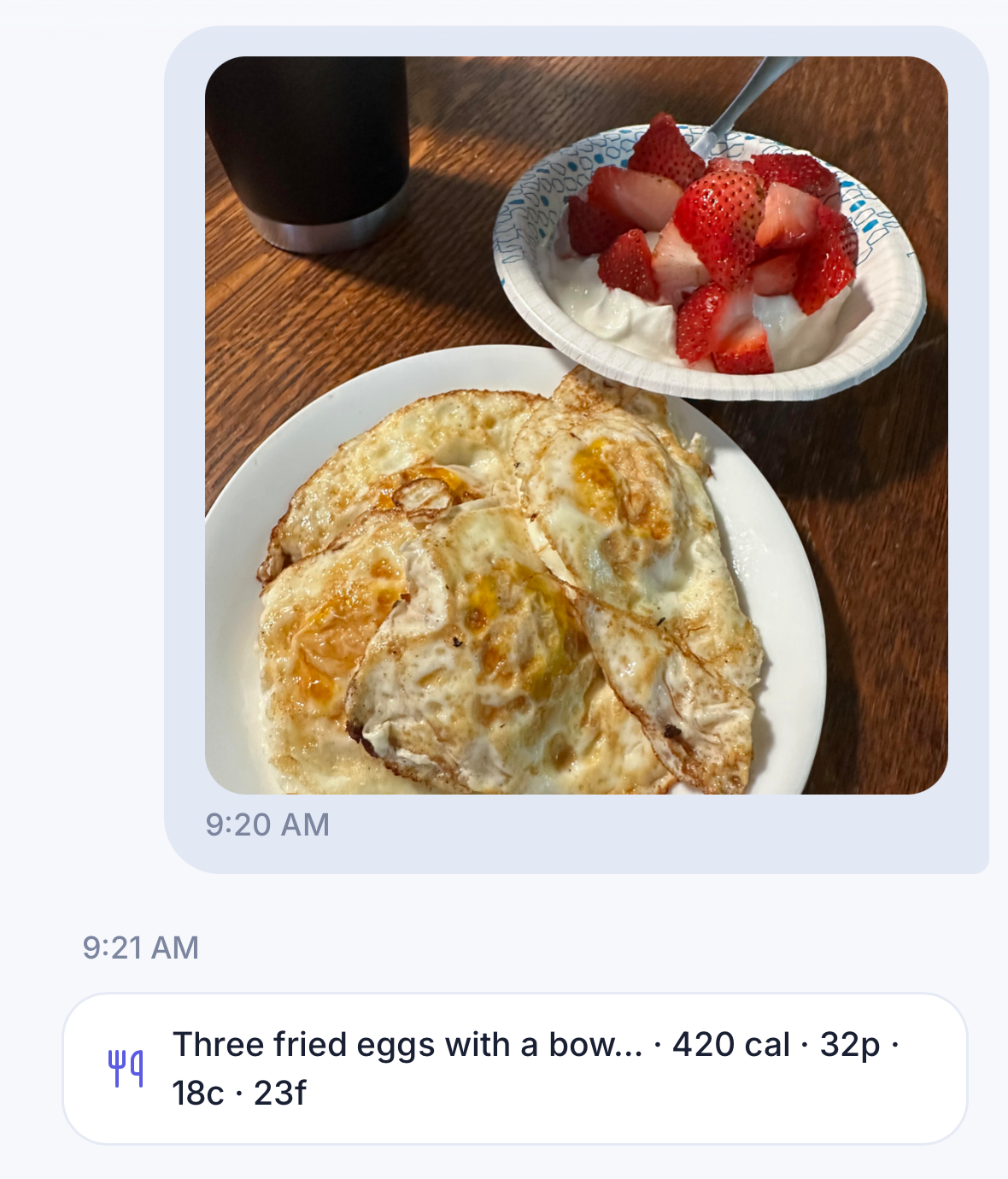 BLTBDY photo meal logging with macros